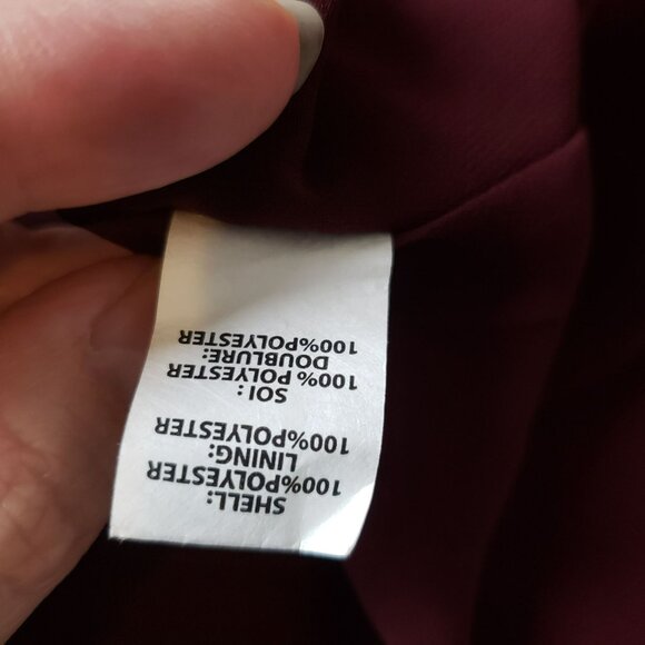 NEW Ramy Brook Summer Long Sleeve Pocket Mini Wrap Dress Cabernet Red Maroon XS - Picture 7 of 13